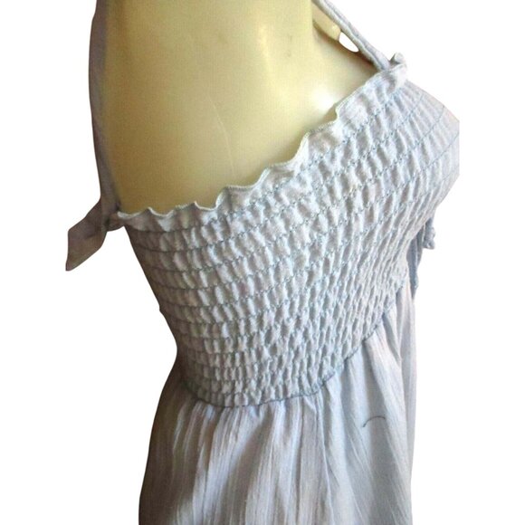 Small Vintage Byer California Smocked Gauze Boho Sundress Summer Midi Dress - Picture 6 of 7